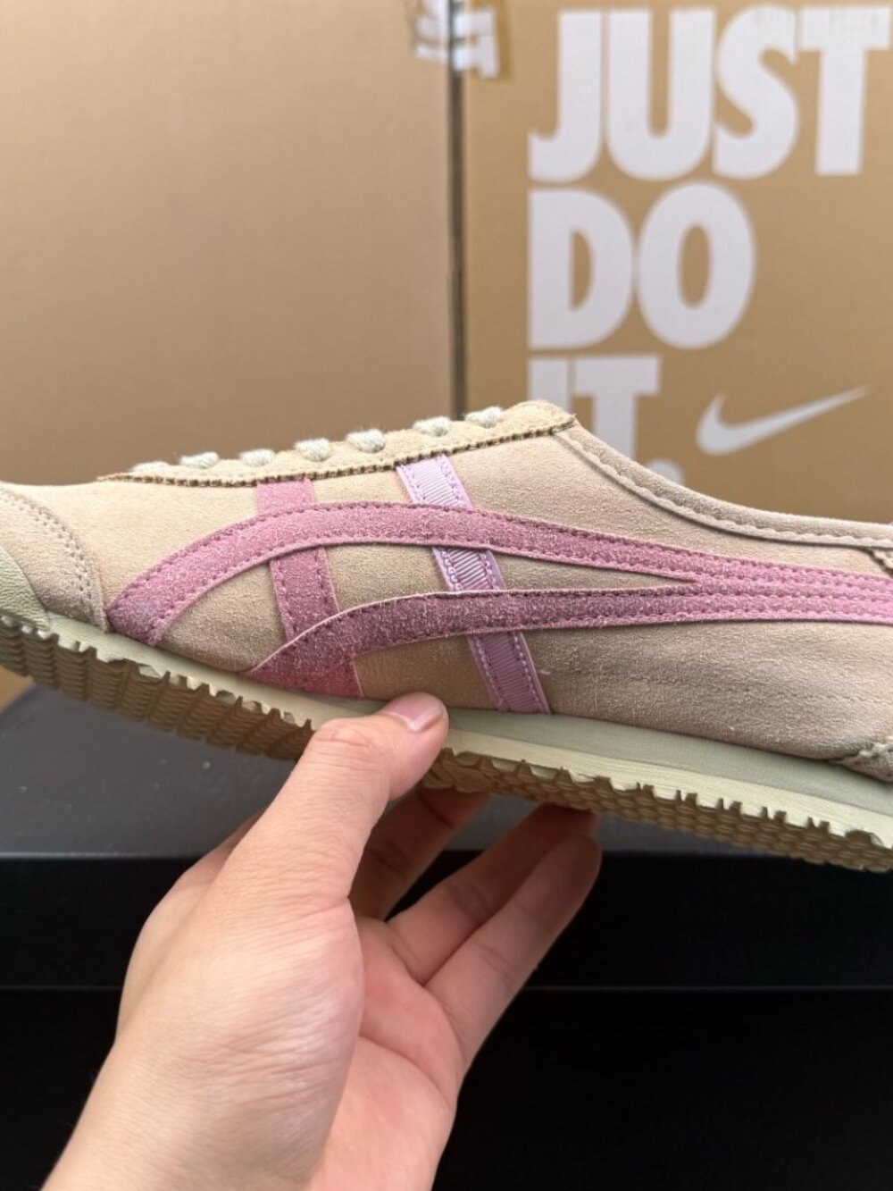 Onitsuka Tiger x Patou Mexico 66 Suede Pink Beige Women's - Picture 7 of 9